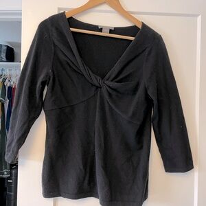 Ann Taylor’s L CASHMERE scoop neck sweater
